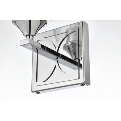 Harris 1 light Chrome and Clear Bath Sconce
