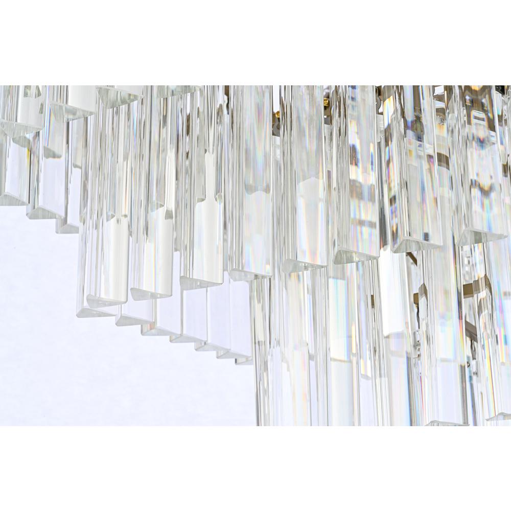 Sydney 34 inch square crystal chandelier in satin gold