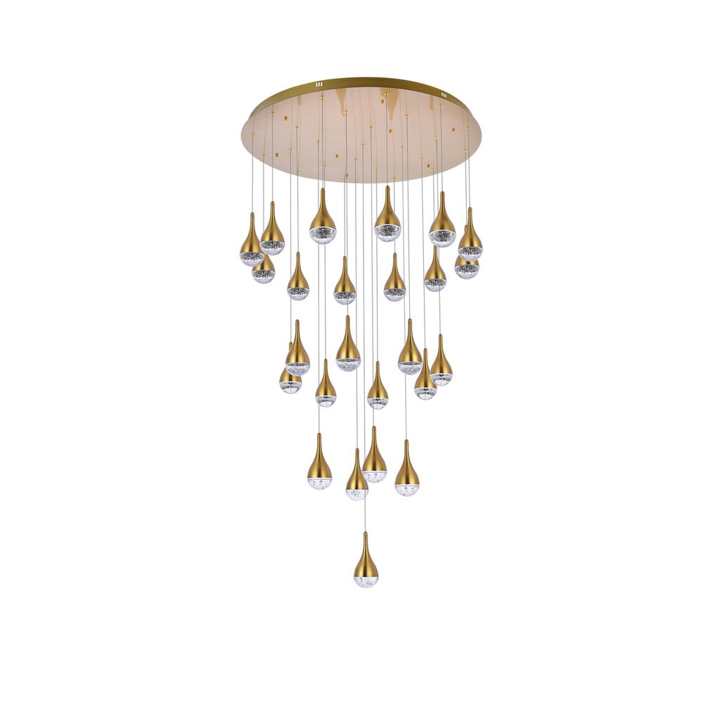 Amherst 42 inch LED chandelier in satin gold
