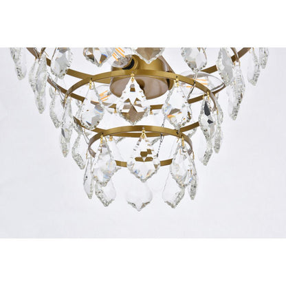 Ella 14 inch flush mount in brass