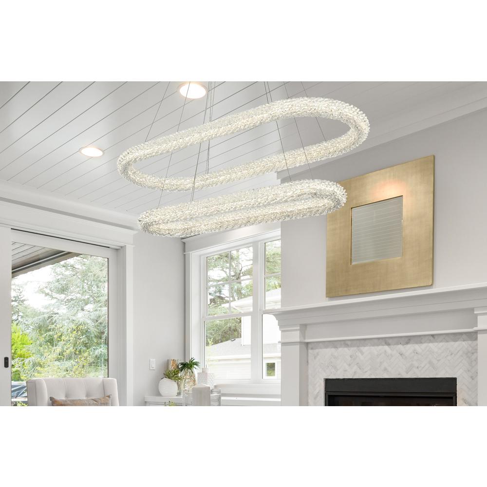 Bowen 42 inch Adjustable LED Chandelier in Satin Gold