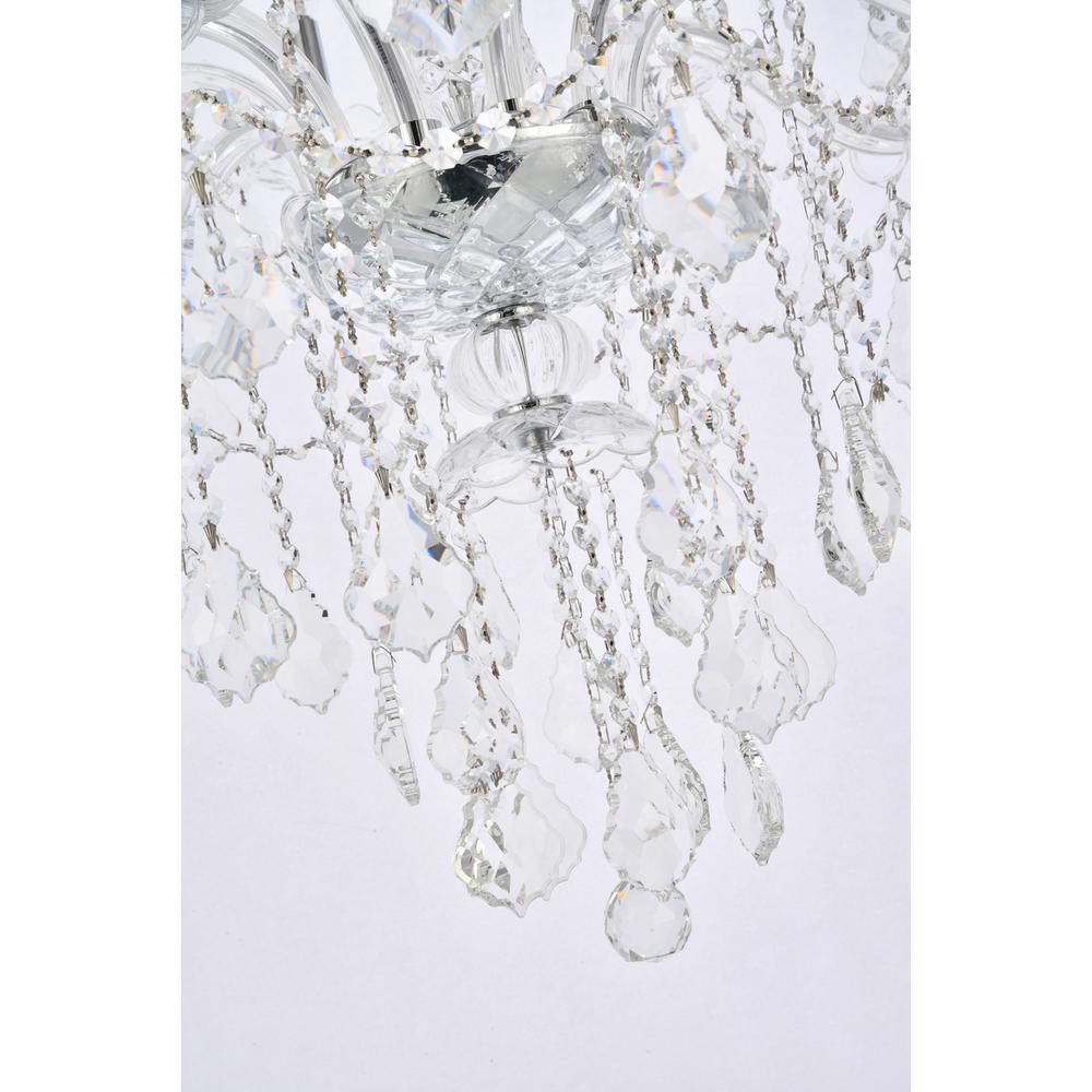 Verona 15 light Chrome Chandelier Golden Teak (Smoky) Royal Cut Crystal