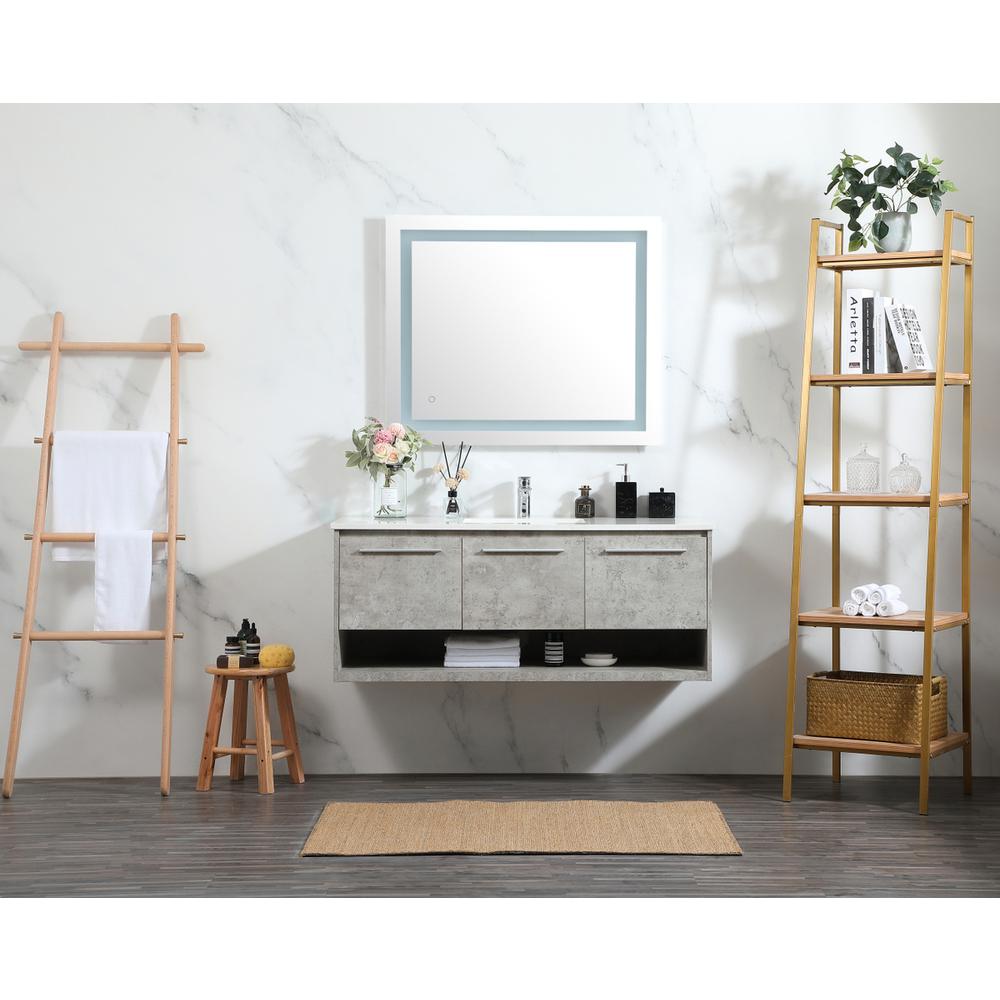 48 inch Single bathroom vanity in concrete grey