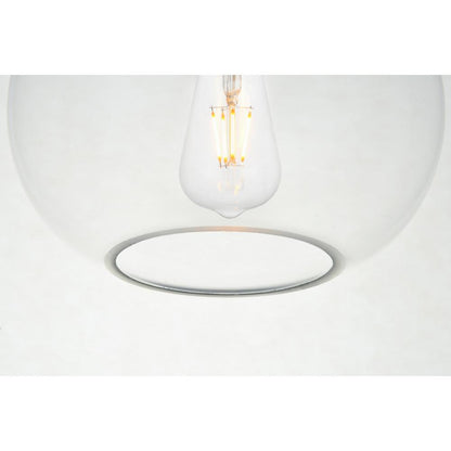 Destry 1 Light Chrome Pendant With Clear Glass