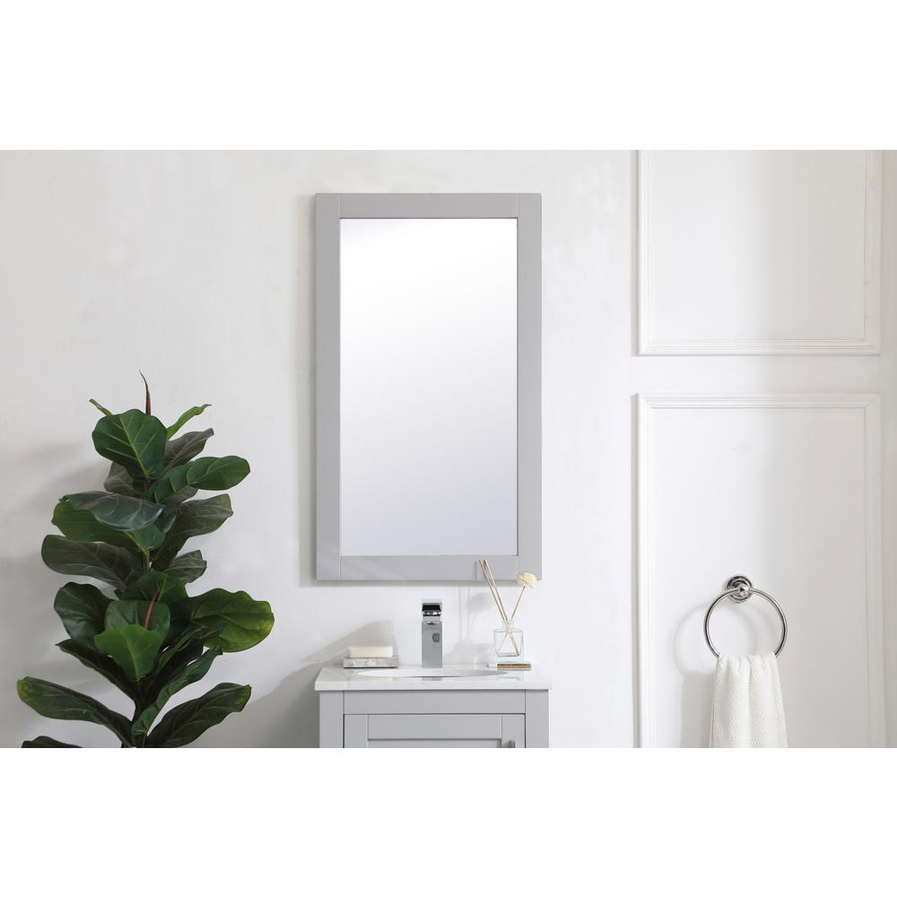 Aqua rectangle vanity mirror 18 inch in Grey