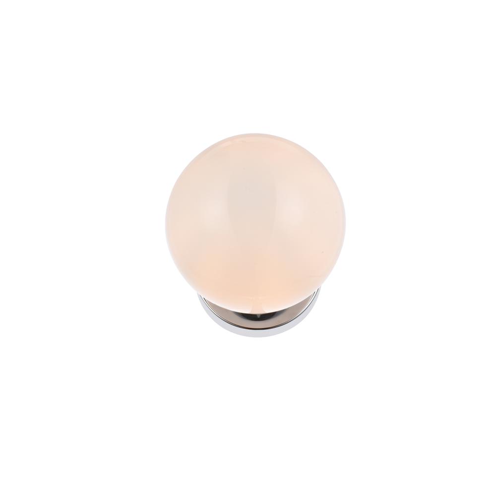Mimi six inch dual flush mount and bath sconce in chrome with frosted glass