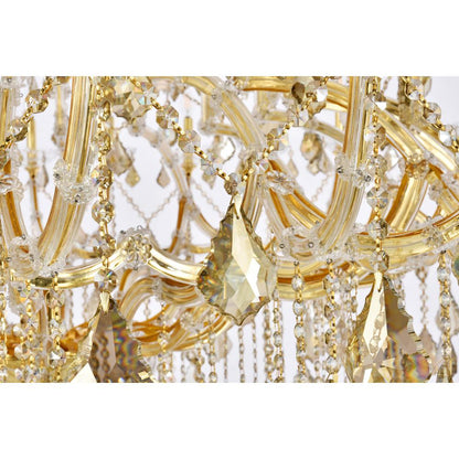 Maria Theresa 49 light Gold Chandelier Golden Teak (Smoky) Royal Cut Crystal