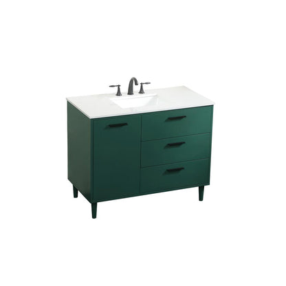 42 inch bathroom vanity in Green