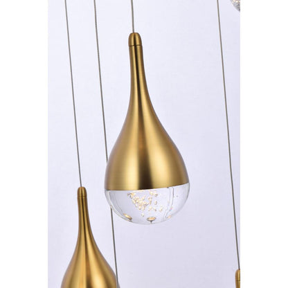 Amherst 30 inch LED chandelier in satin gold