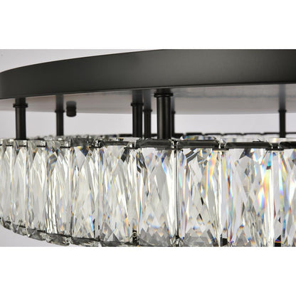 Monroe 33 inch LED double flush mount in black