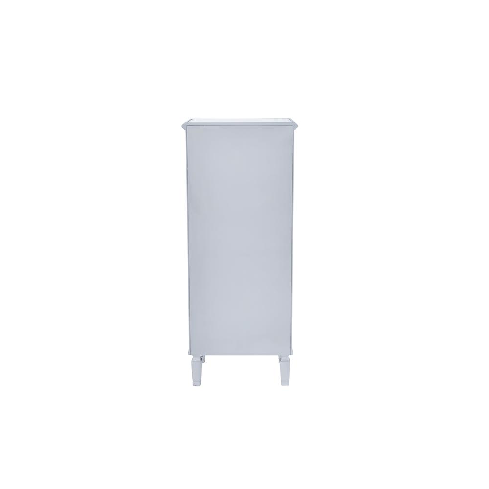 Lingerie Chest 7 drawers 20in. W x 15in. D x 48in. H in antique silver paint