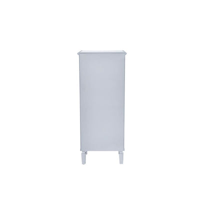 Lingerie Chest 7 drawers 20in. W x 15in. D x 48in. H in antique silver paint
