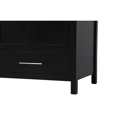 72 inch Double Bathroom Vanity in Black