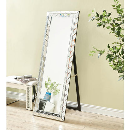 Sparkle 22 in. Contemporary Standing Full length Mirror in Clear