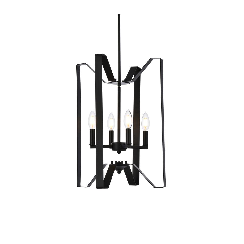 Hoffman 4 lights pendant in black