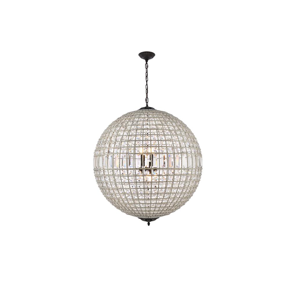 Olivia 8 light Dark Bronze Chandelier Clear Royal Cut Crystal