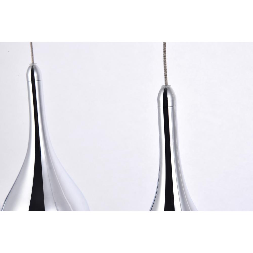 Amherst Collection LED 5-light chandelier 34in x 4in x 9in chrome finish