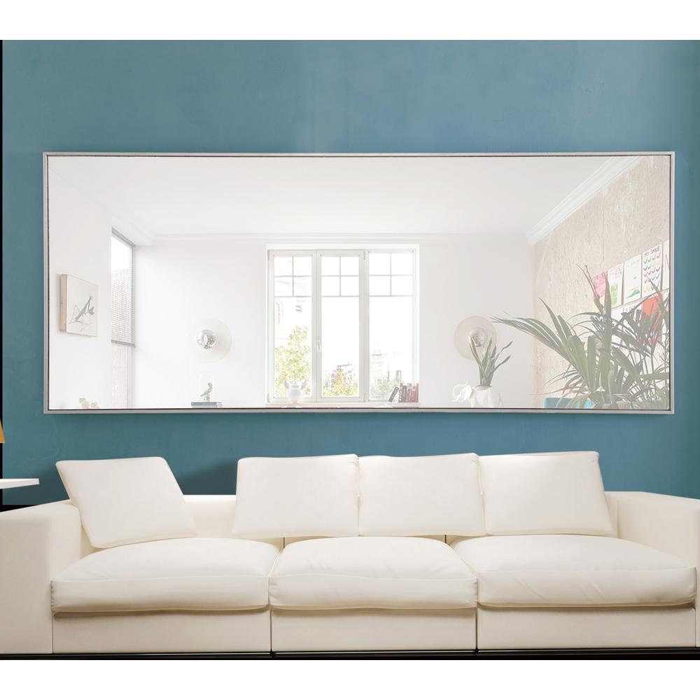 Metal frame Rectangle Mirror 30 inch Silver
