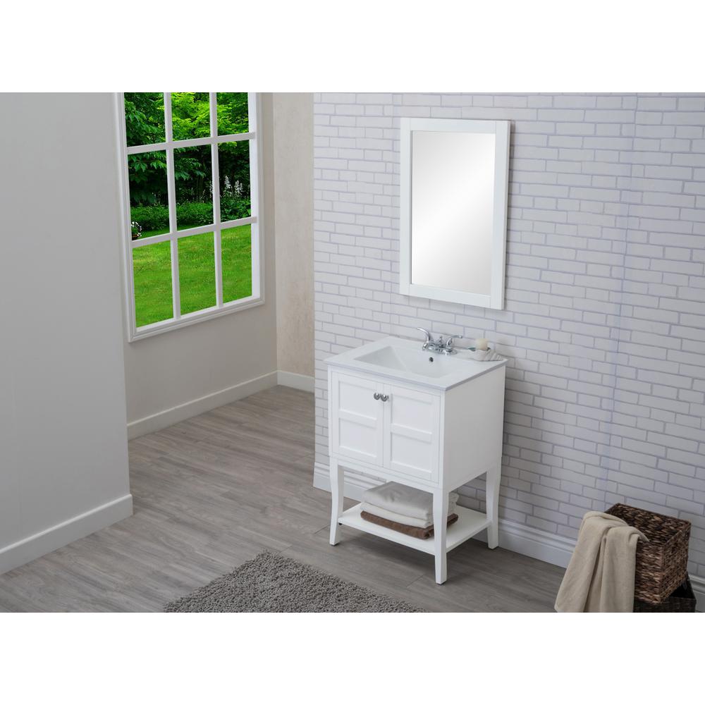 2 Doors Cabinet 24 In. X 18 In. X 34 In. In White