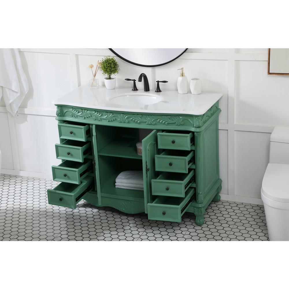 48 inch Single Bathroom vanity in vintage mint