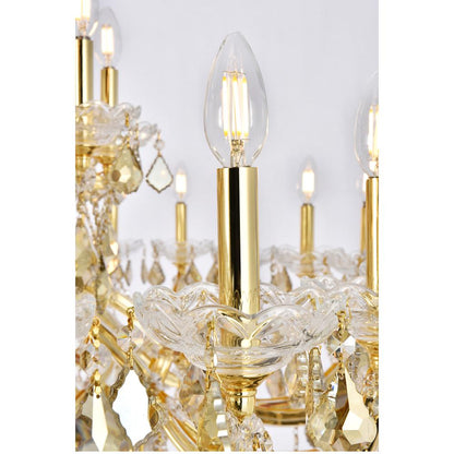 Maria Theresa 49 light Gold Chandelier Golden Teak (Smoky) Royal Cut Crystal