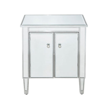 Cabinet 2 doors 24in. W x 16in. D x 26in. H in antique silver paint