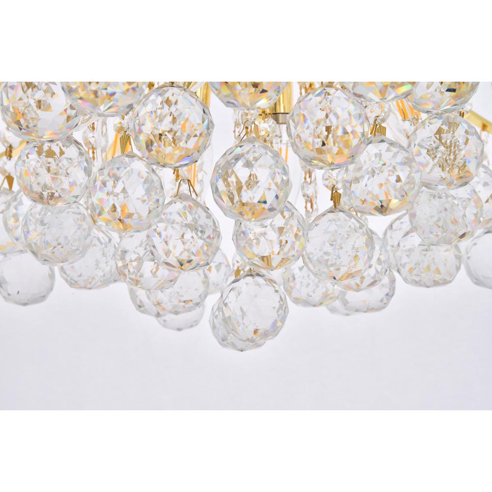 Toureg 10 light Gold Pendant Clear Royal Cut Crystal