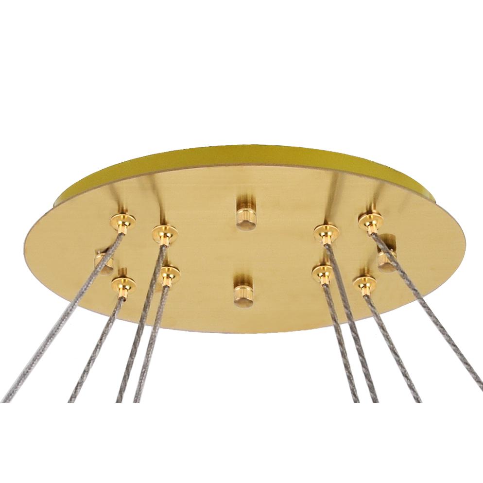 Monroe Integrated LED light Gold Chandelier Clear Royal Cut Crystal