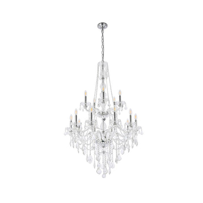 Verona 15 light Chrome Chandelier Clear Royal Cut Crystal