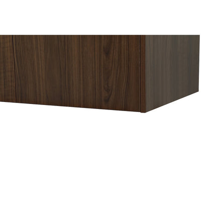 36 Inch Single Bathroom Vanity In Walnut With Backsplash