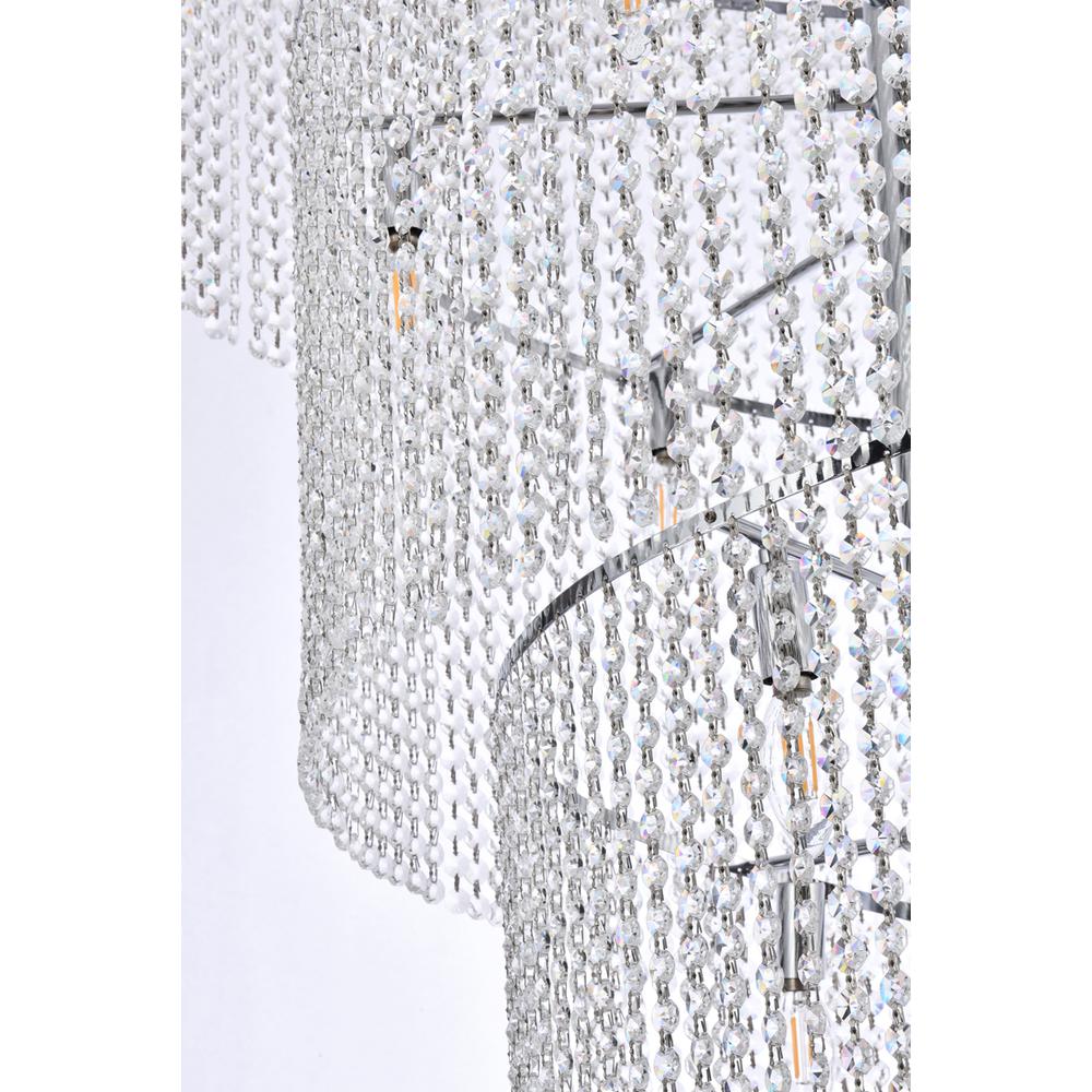 Spiral 41 light Chrome Chandelier Clear Royal Cut Crystal