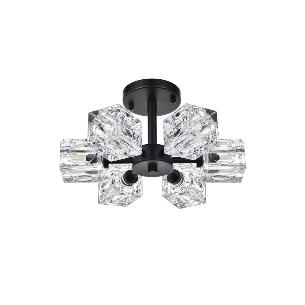 Lyra 14 inch Flush Mount in Black