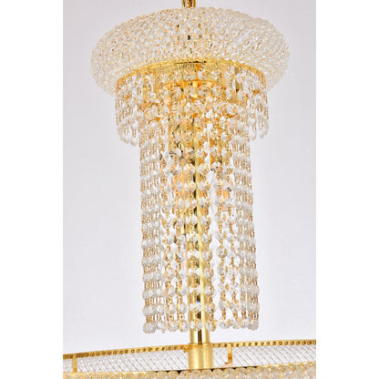Spiral 22 light Gold Chandelier Clear Royal Cut Crystal