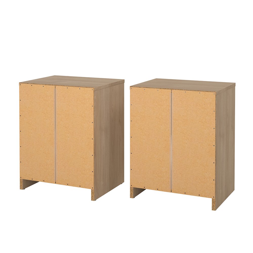 Portland 1 Drawer Nightstand - Set of 2, Jackson Hickory