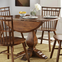 Creations Optional 5 Piece Round Table Set in Rubberwood Solids