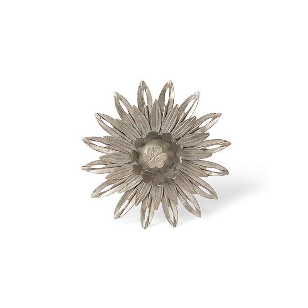Aged Nickel Wall Sunflower, Small