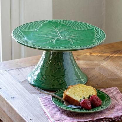 Green Glazed Cake Stand Large