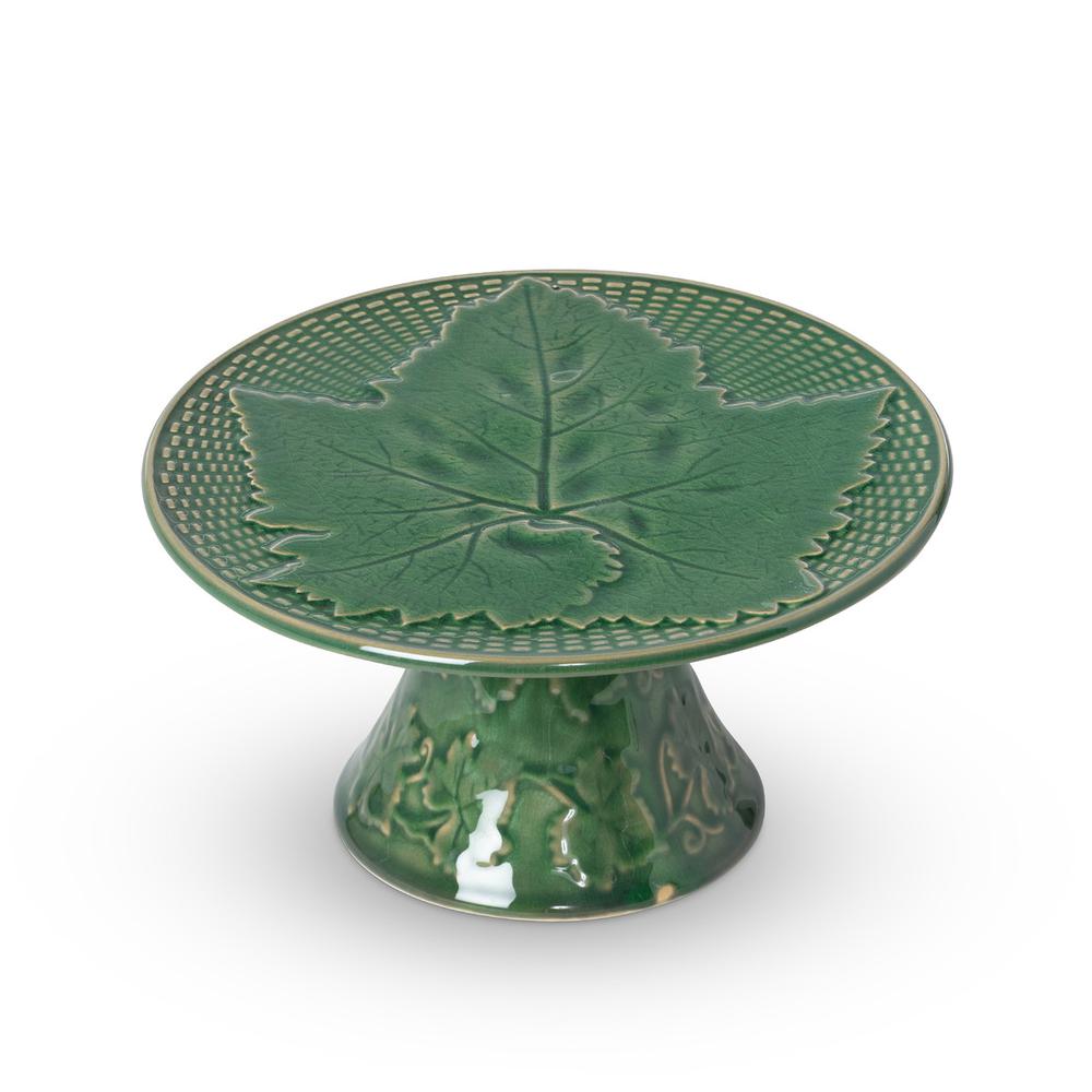 Green Glazed Cake Stand Large