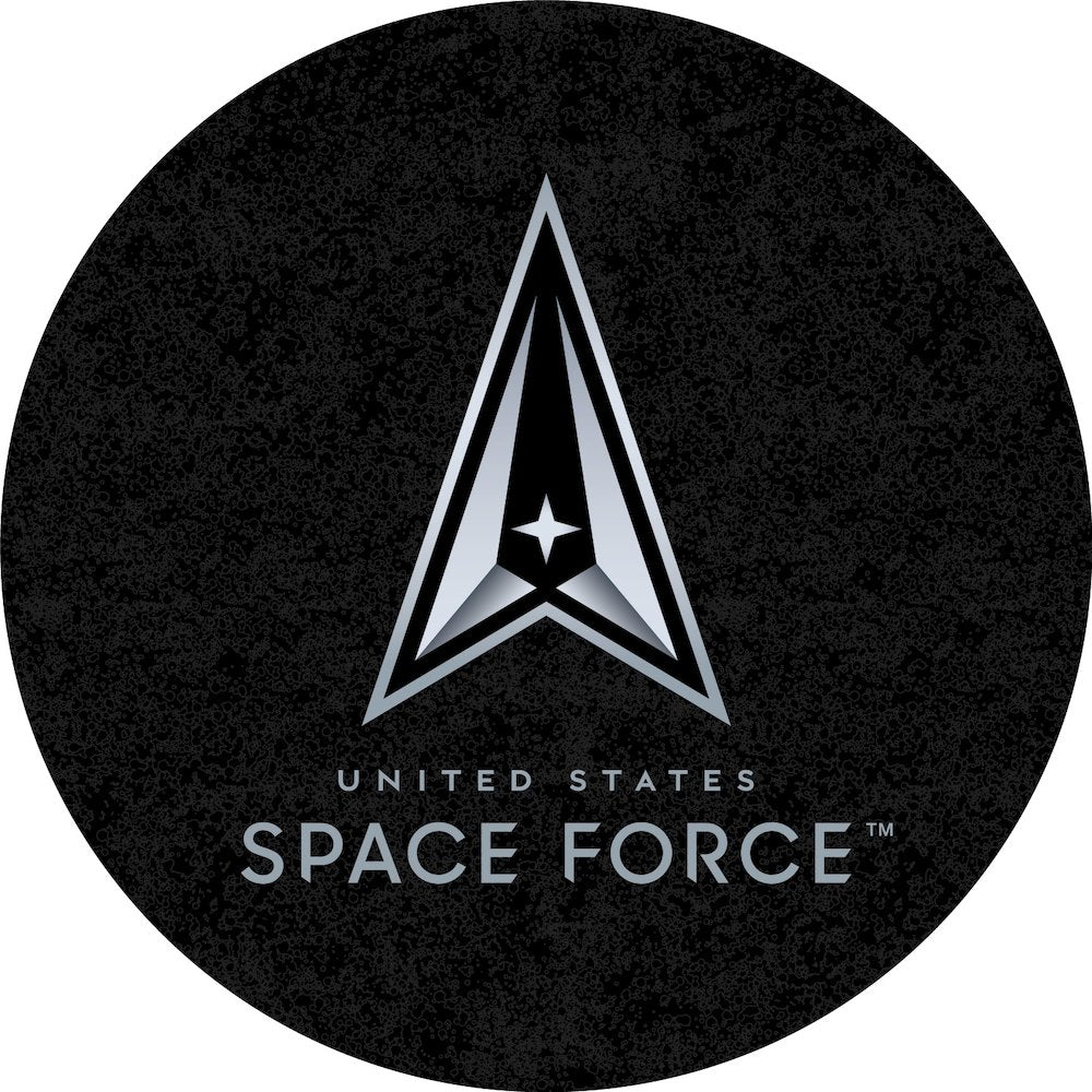 United States Space Force 42" Tall - 30" Top Pub Table with Chrome Finish