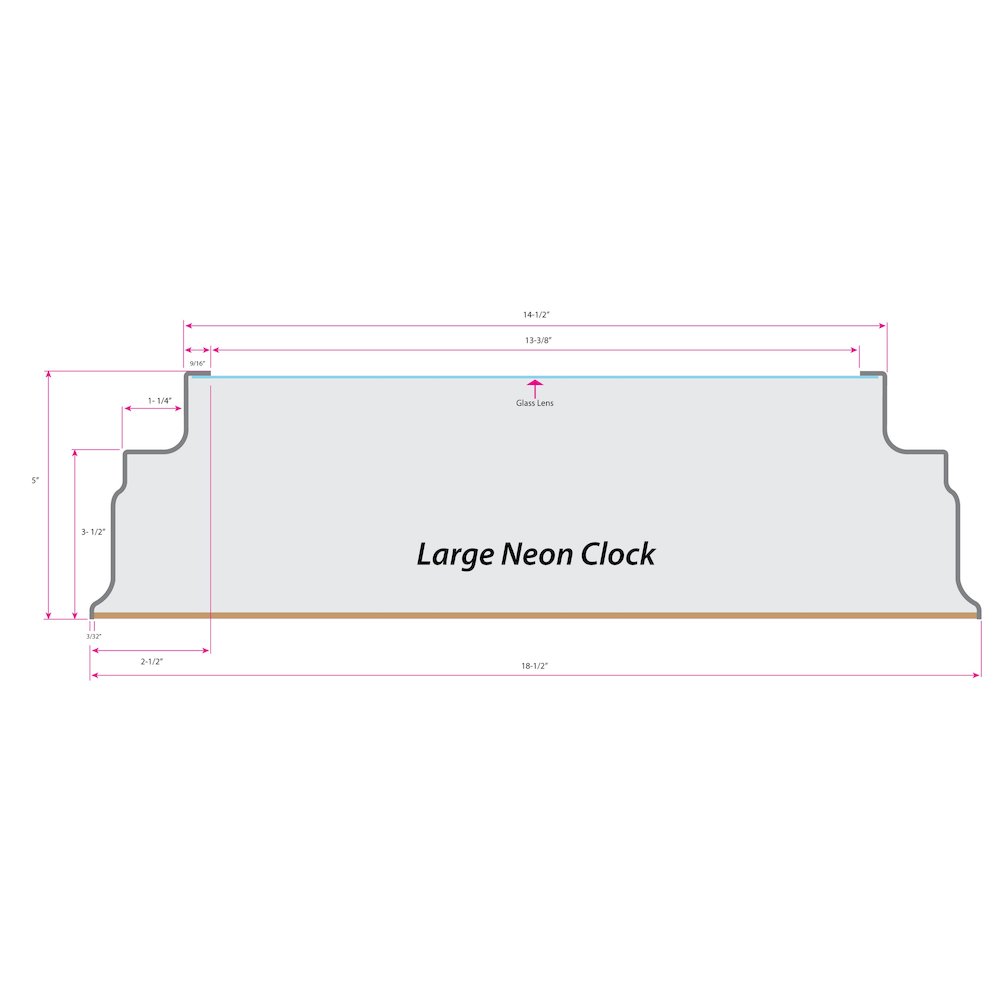 Brigham Young 19" Neon Clock