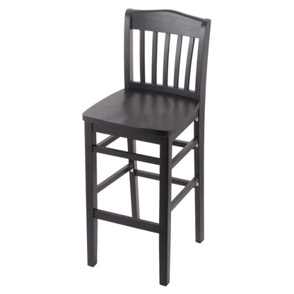 3110 30" Bar Stool with Black Finish and a Black Seat