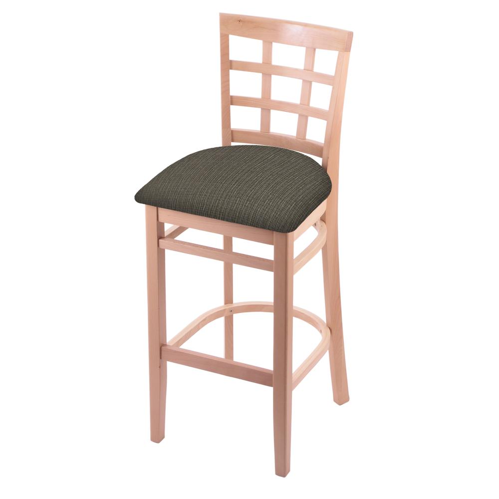 3130 30" Bar Stool with Natural Finish and Graph Chalice Seat