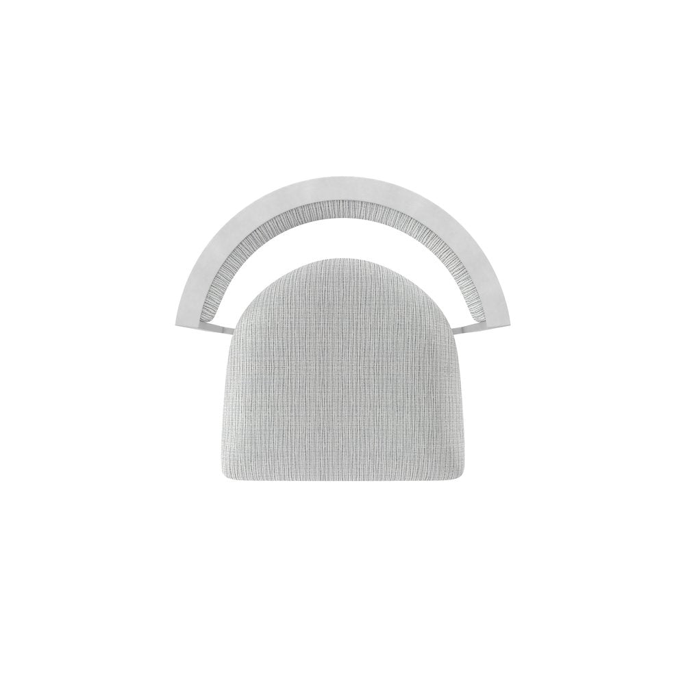 Swivel Bar Stool with Anodized Nickel Finish and Graph Alpine Seat and Back