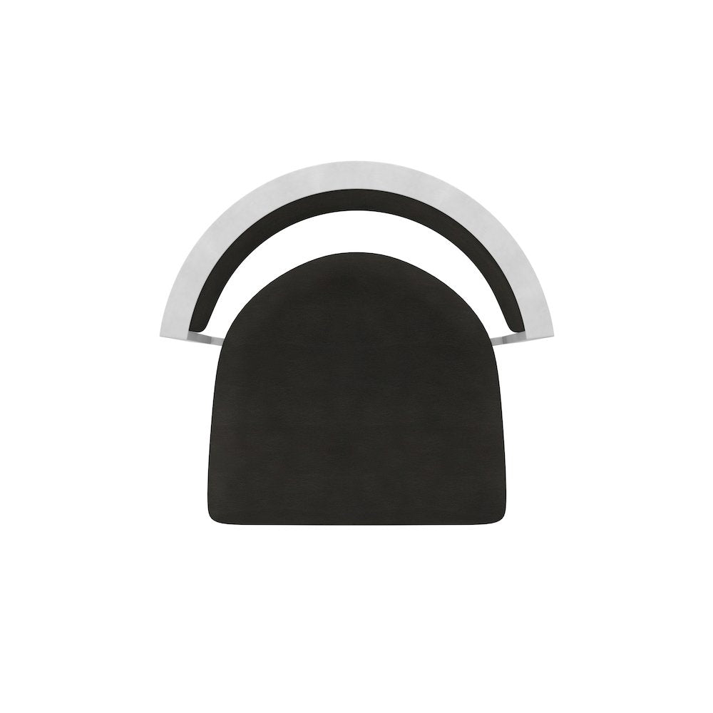 Swivel Bar Stool with Anodized Nickel Finish and Canter Espresso Seat and Back