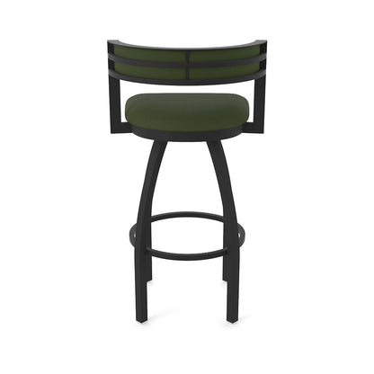 Swivel Bar Stool with Black Wrinkle Finish and Canter Pine Seat and Back