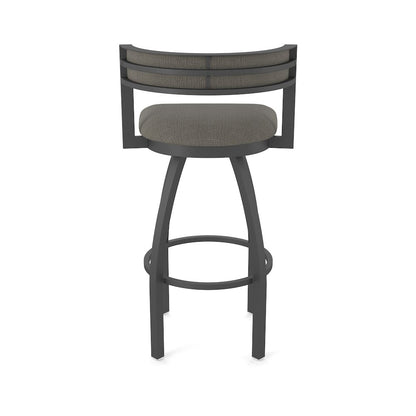 Swivel Bar Stool with Pewter Finish and Graph Chalice Seat and Back