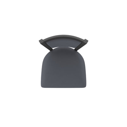 Swivel Bar Stool with Pewter Finish and Canter Storm Seat and Back