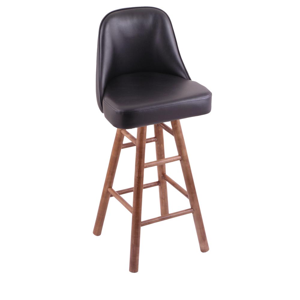 Grizzly 30" Swivel Bar Stool with Smooth Maple Legs, Medium Finish