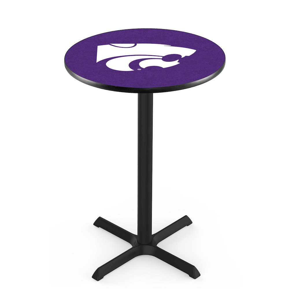 L211 Kansas State University 36' Tall - 36' Top Pub Table w/ Black Wrinkle Finish