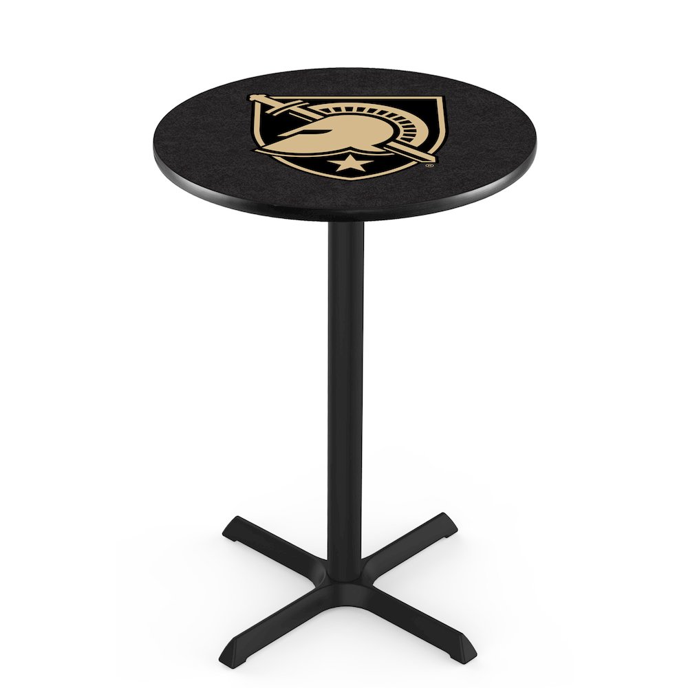 L211 US Military Academy 36' Tall - 36' Top Pub Table w/ Black Wrinkle Finish